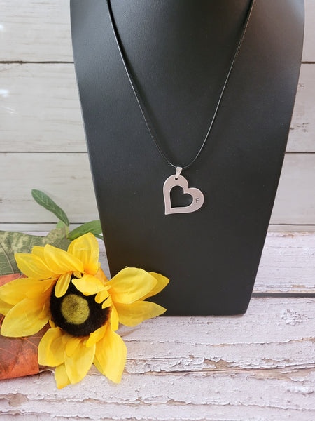 "F" Initial Necklace - Black Country Craft Barn Necklace (#598)