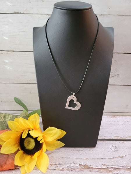 "F" Initial Necklace - Black Country Craft Barn Necklace (#598)