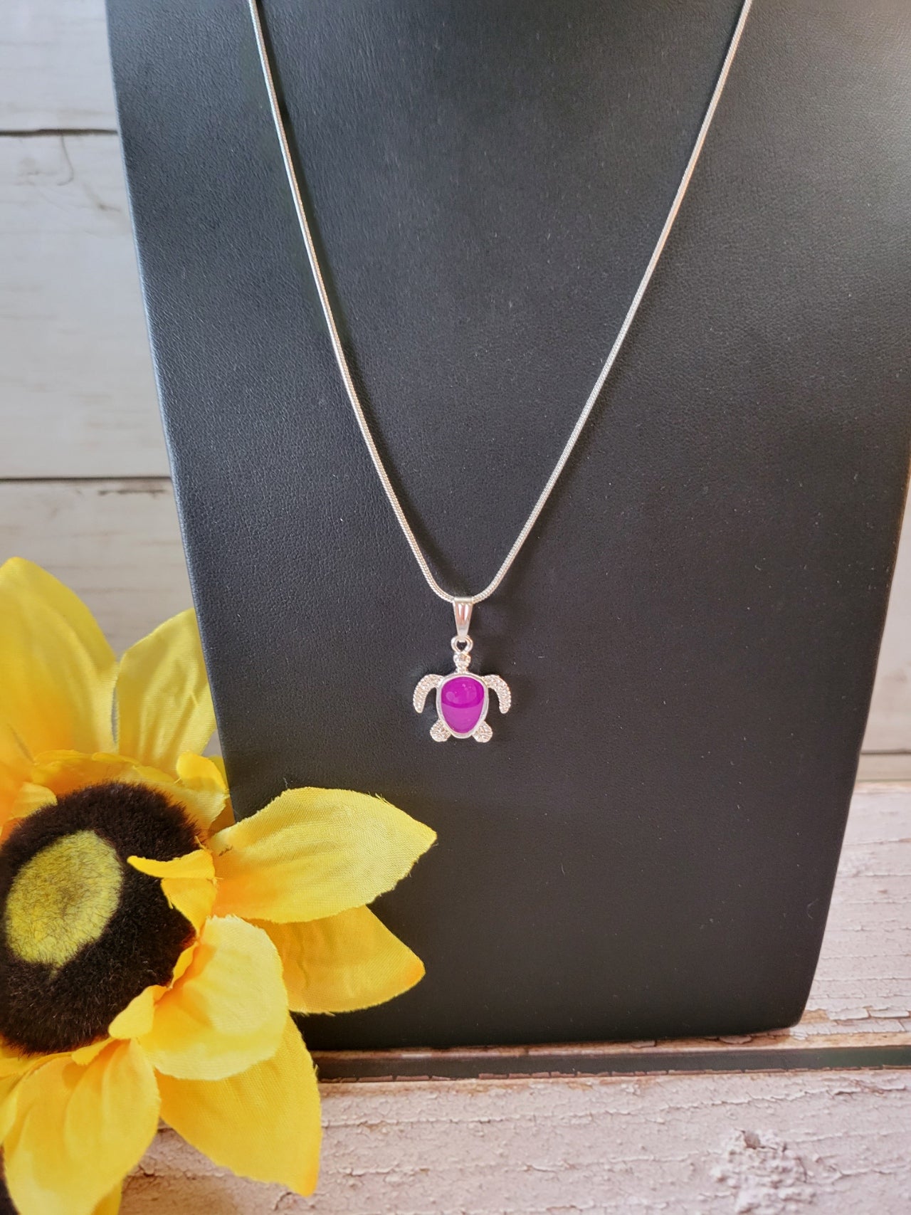 Sea Turtle - Purple Country Craft Barn Necklace (#603)
