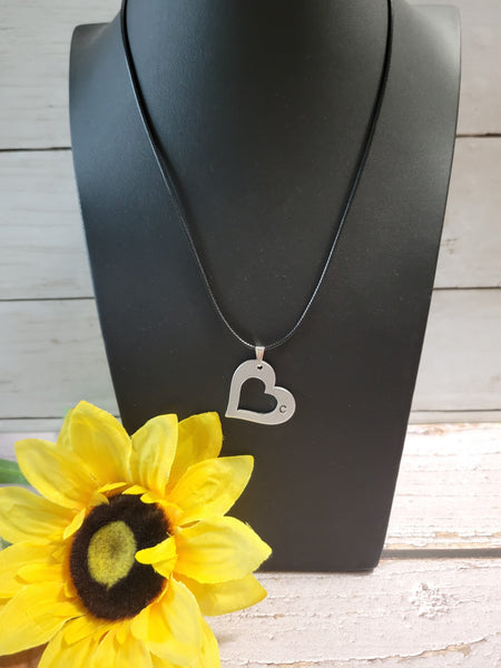 "C" Initial Necklace - Black Country Craft Barn Necklace (#595)