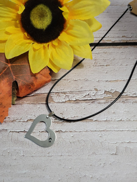 "C" Initial Necklace - Black Country Craft Barn Necklace (#595)