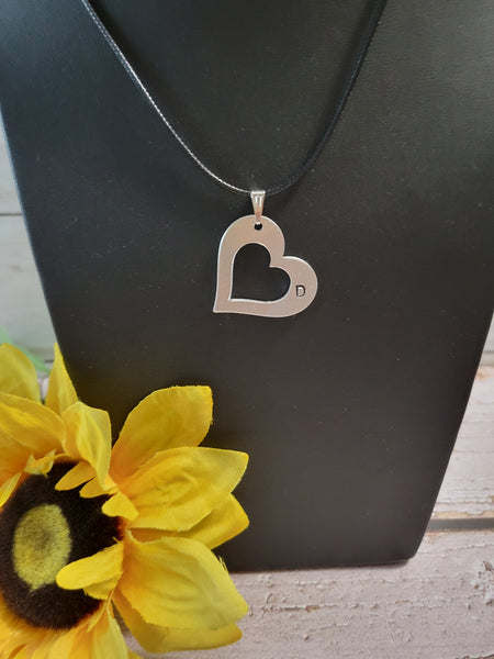 "D" Initial Necklace - Black Country Craft Barn Necklace (#596)