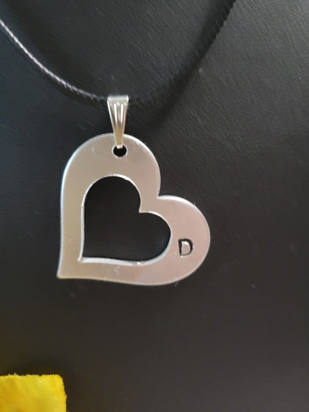 "D" Initial Necklace - Black Country Craft Barn Necklace (#596)