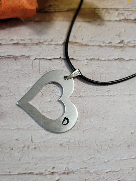 "D" Initial Necklace - Black Country Craft Barn Necklace (#596)