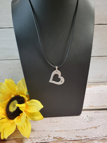 "S" Initial Necklace - Black Country Craft Barn Necklace (#600)