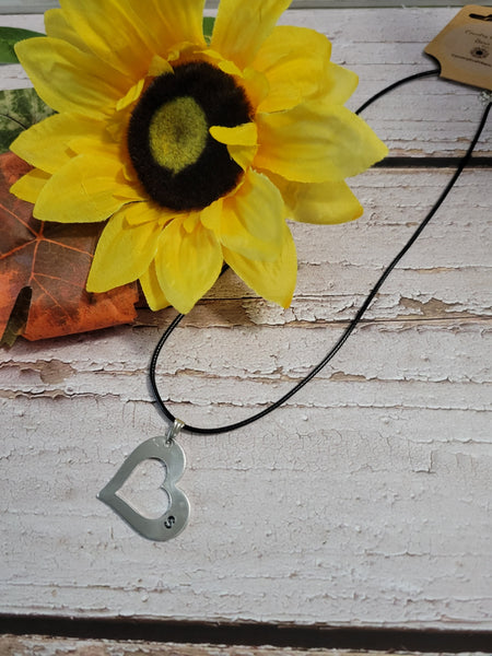 "S" Initial Necklace - Black Country Craft Barn Necklace (#600)