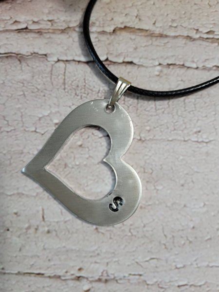 "S" Initial Necklace - Black Country Craft Barn Necklace (#600)