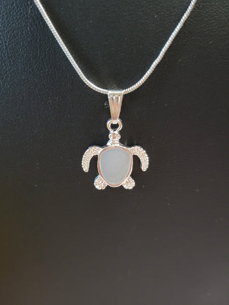 Sea Turtle - White Country Craft Barn Necklace (#601)