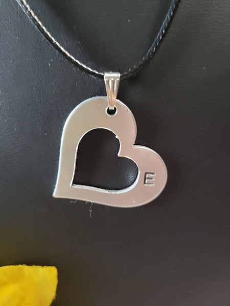 "E" Initial Necklace - Black Country Craft Barn Necklace (#597)