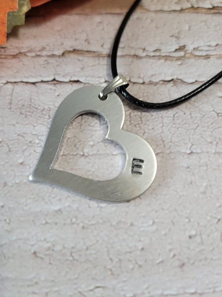 "E" Initial Necklace - Black Country Craft Barn Necklace (#597)