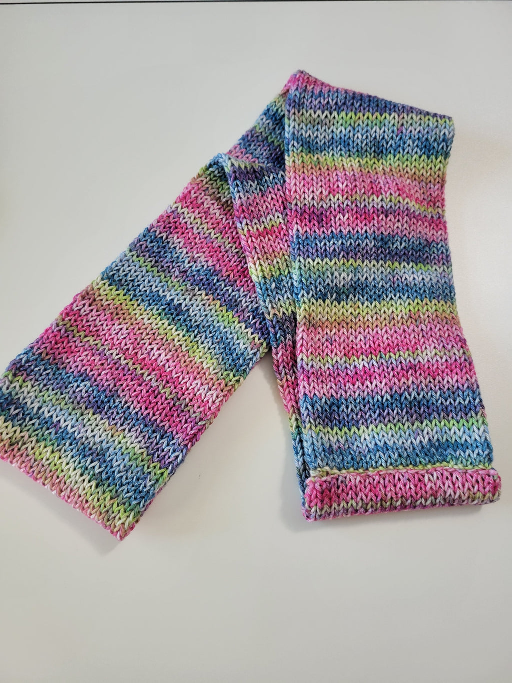 Pink, Green & Purple - Multi Colored Country Craft Barn Infinity Scarf (SC-1020)