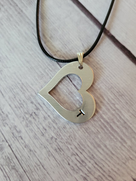 "T" Initial Necklace - Black Country Craft Barn Necklace (#610)