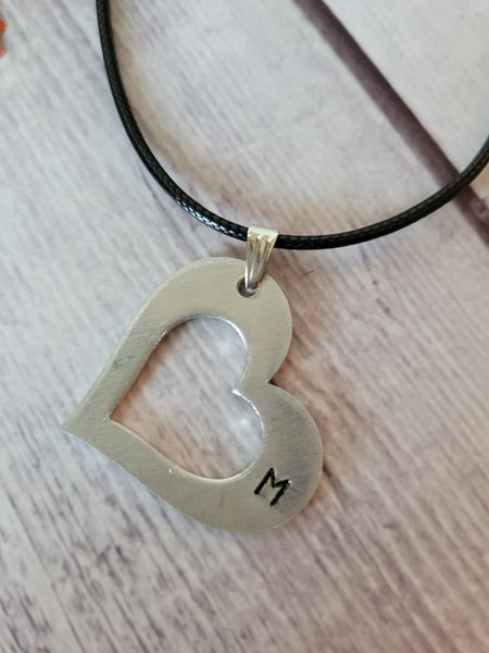 "M" Initial Necklace - Black Country Craft Barn Necklace (#608)