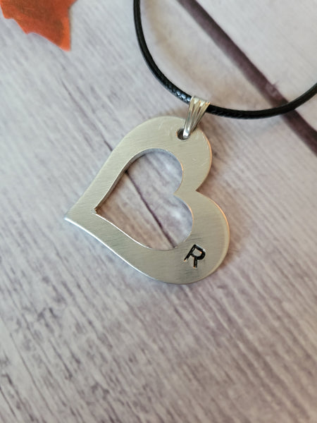 "R" Initial Necklace - Black Country Craft Barn Necklace (#606)