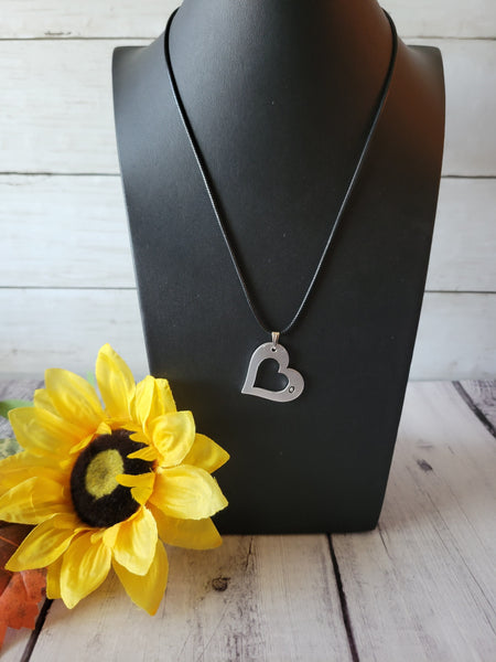 "O" Initial Necklace - Black Country Craft Barn Necklace (#605)