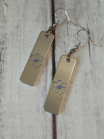 December Narcissus - Blue Country Craft Barn Earrings (#057)