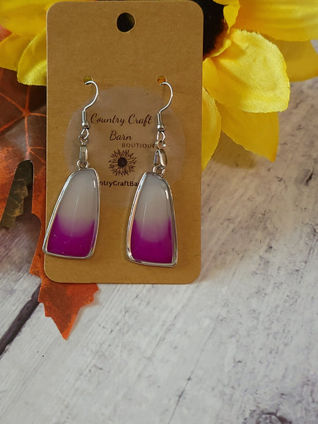 Purple Ombre - Country Craft Barn Earrings (#059)