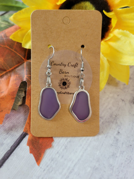 Lavender Puddles - Country Craft Barn Earrings (#042)