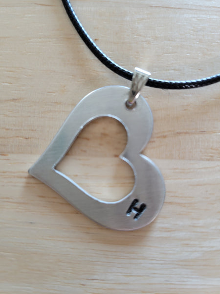 "H" Initial Necklace - Black Country Craft Barn Necklace (#592)