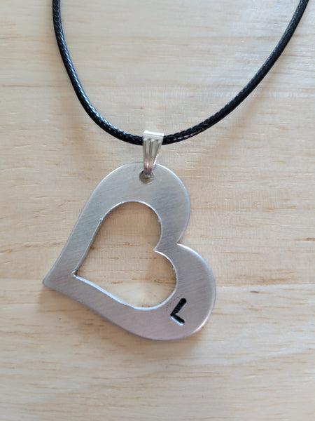 "L" Initial Necklace - Black Country Craft Barn Necklace (#620)