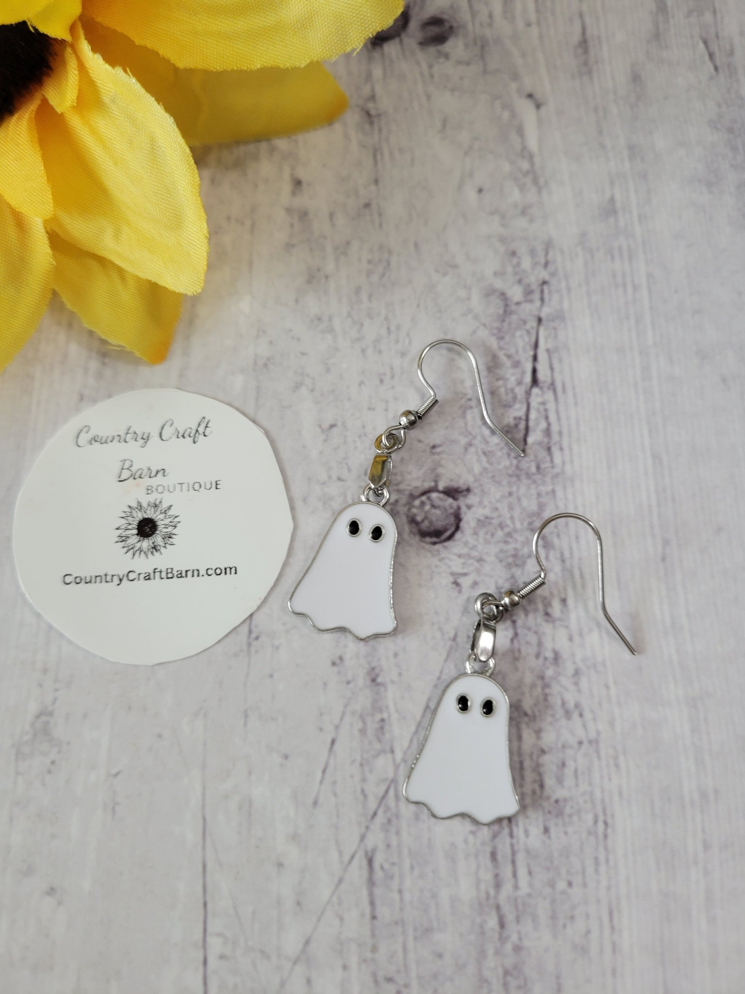 Ghost - White Country Craft Barn Earrings (224)