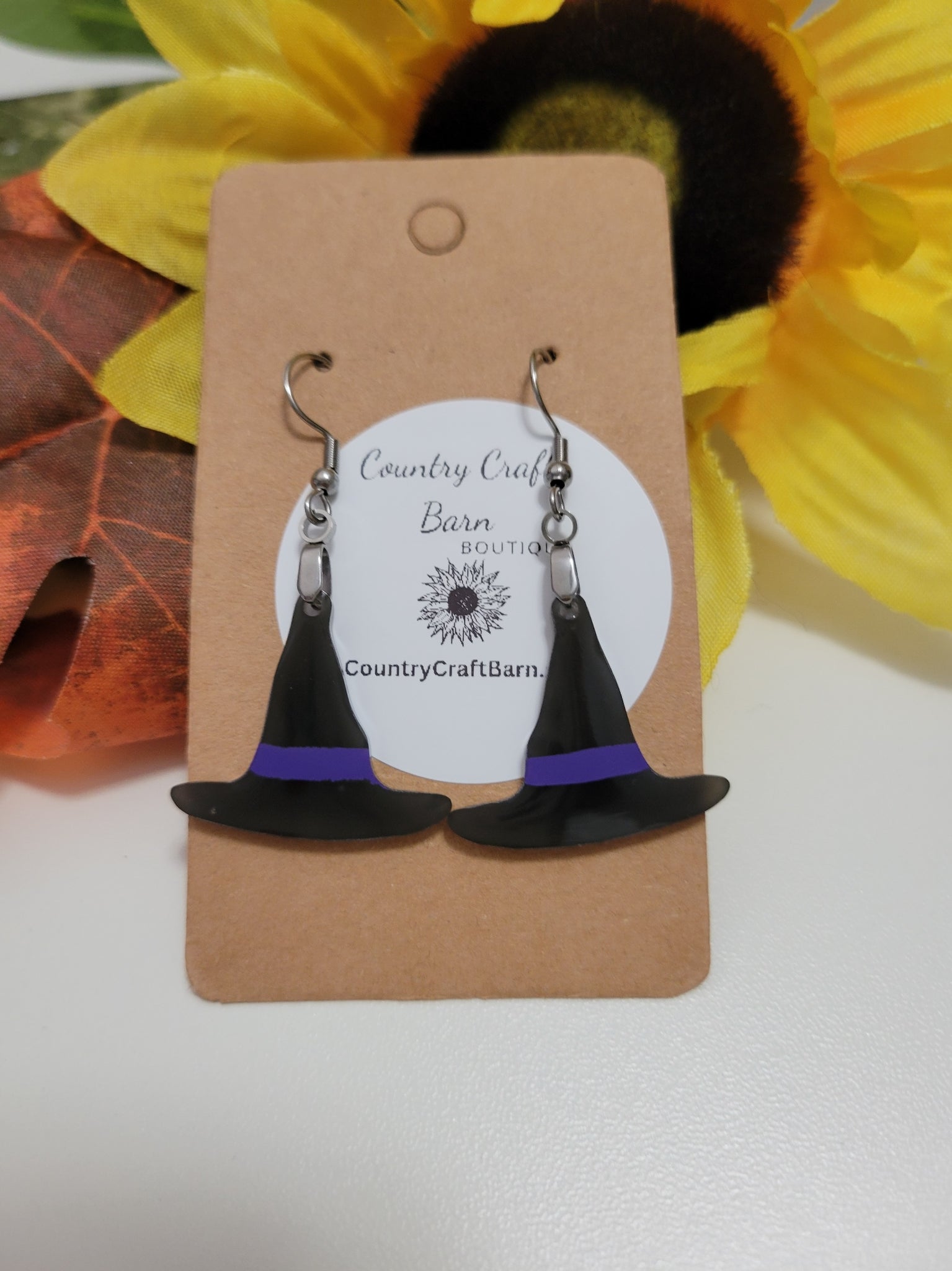 Witch's Hat - Purple Country Craft Barn Earrings (#216)