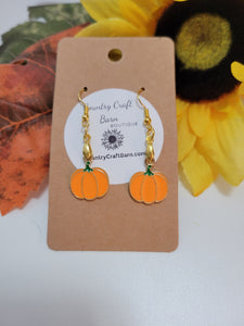 Golden Pumpkin - Orange Country Craft Barn Earrings (#226)