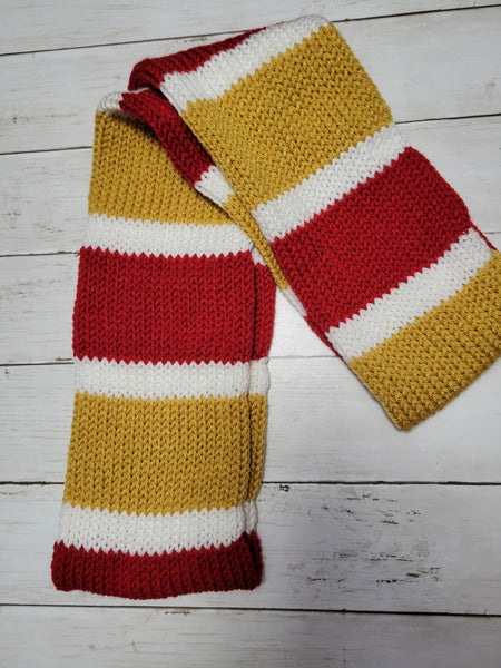 Team Spirit - Red/Gold/White Country Craft Barn Infinity Scarf (#1032)