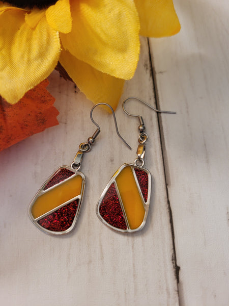 Team Spirit Earrings - Red/Gold Country Craft Barn (227)