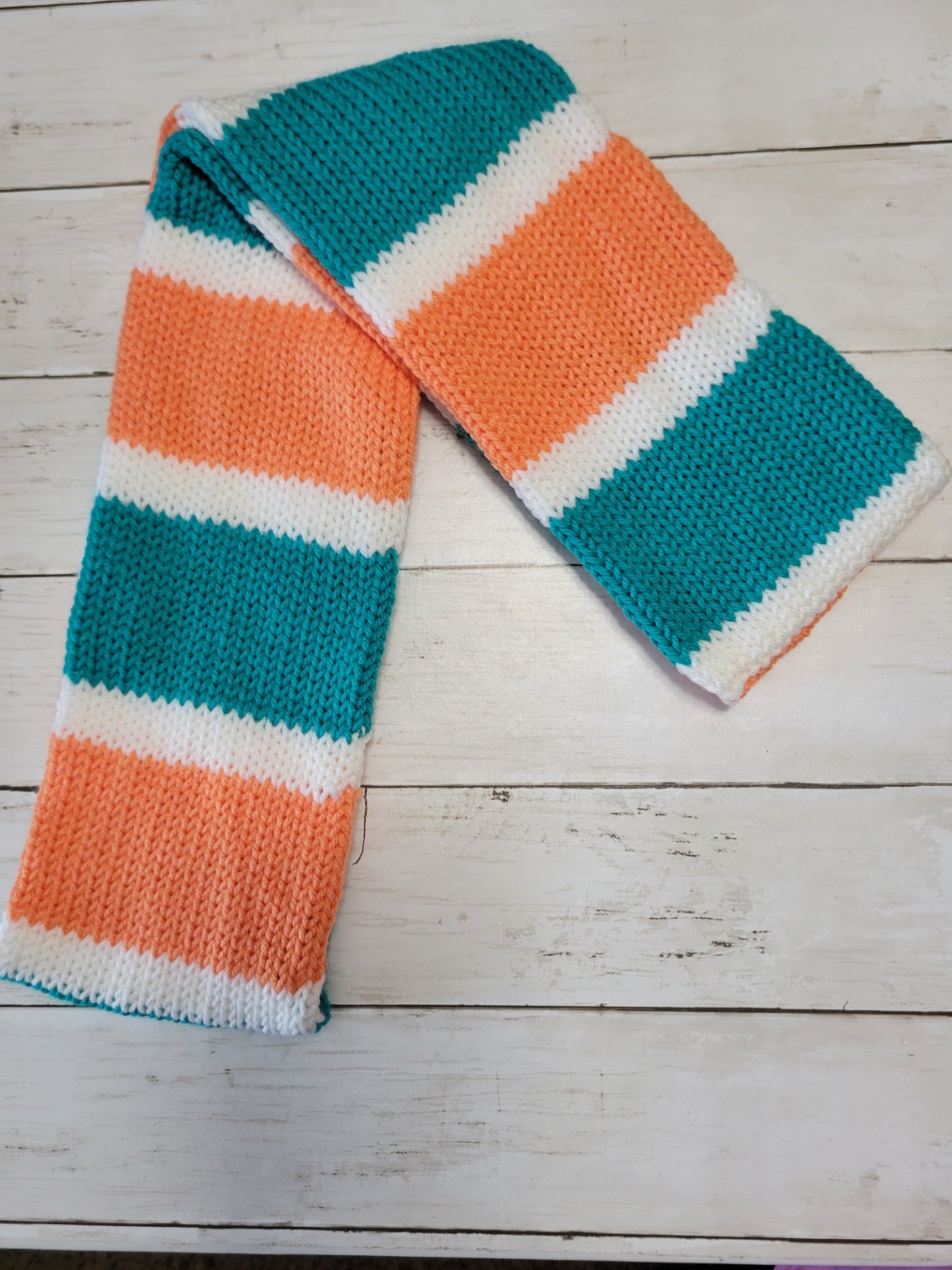 Team Spirit - Teal/Orange Country Craft Barn Infinity Scarf (SC-1035)