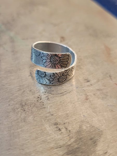 Sunflower - Multi Metal Stamped Ring (R006)