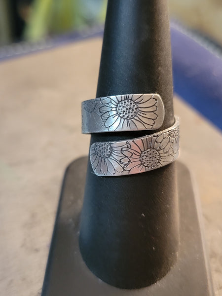 Sunflower - Multi Metal Stamped Ring (R006)