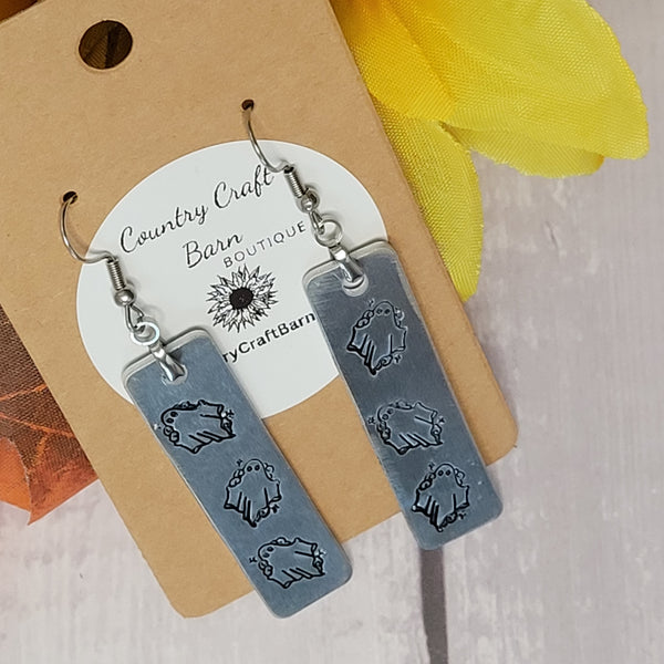 Flying Ghost -Black Country Craft Barn Earrings (#220)