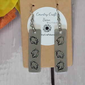 Flying Ghost -Black Country Craft Barn Earrings (#220)