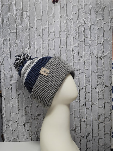 Team Spirit Country Craft Barn Reversible Knit Hat - Gray/Navy (#2015)