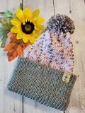 Wisteria Country Craft Barn Reversible Knit Hat - Purple/Gray (KH-2017)