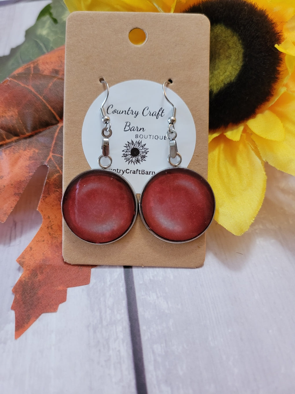 Hot Dot - Red Country Craft Barn Earrings (#234)