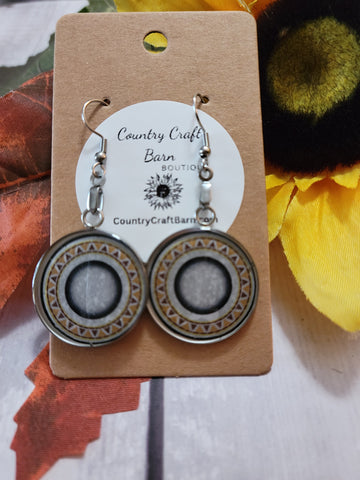 Aztec in the Round - Black Country Craft Barn Earrings (#207)