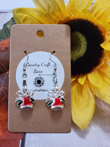 Christmas Bells - Red Country Craft Barn Earrings (#238)