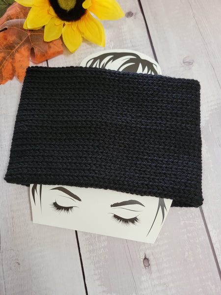 Single Band - Black Country Craft Barn Cross Knit Ear Warmer (#937)