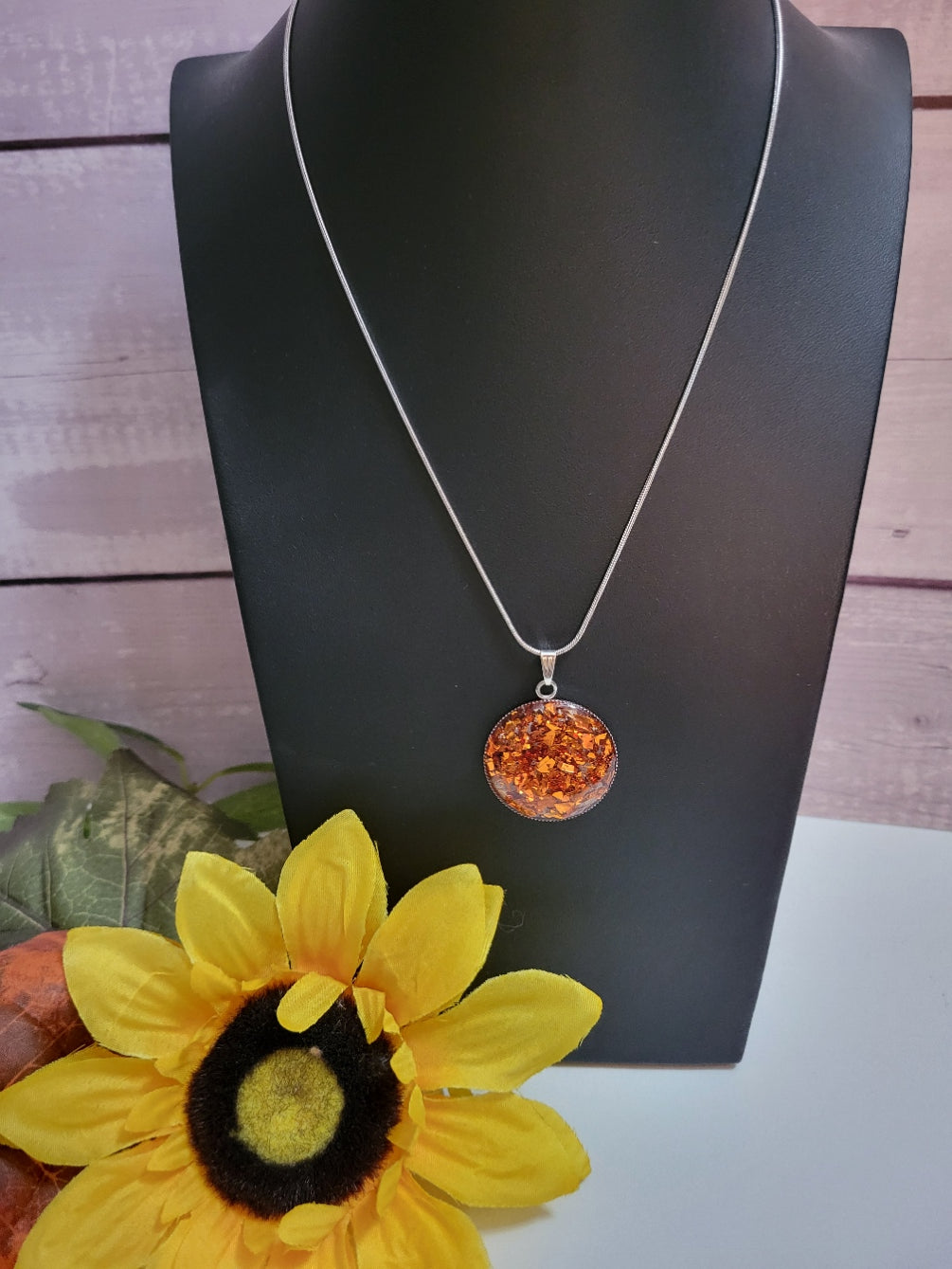 Shimmer Girl - Copper/Burnt Orange Country Craft Barn Necklace (#622)