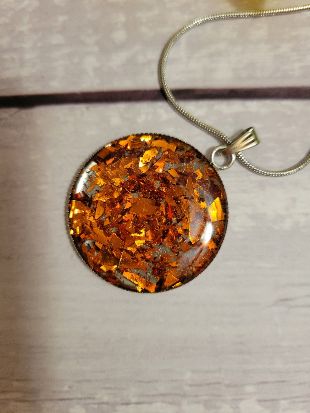 Shimmer Girl - Copper/Burnt Orange Country Craft Barn Necklace (#622)