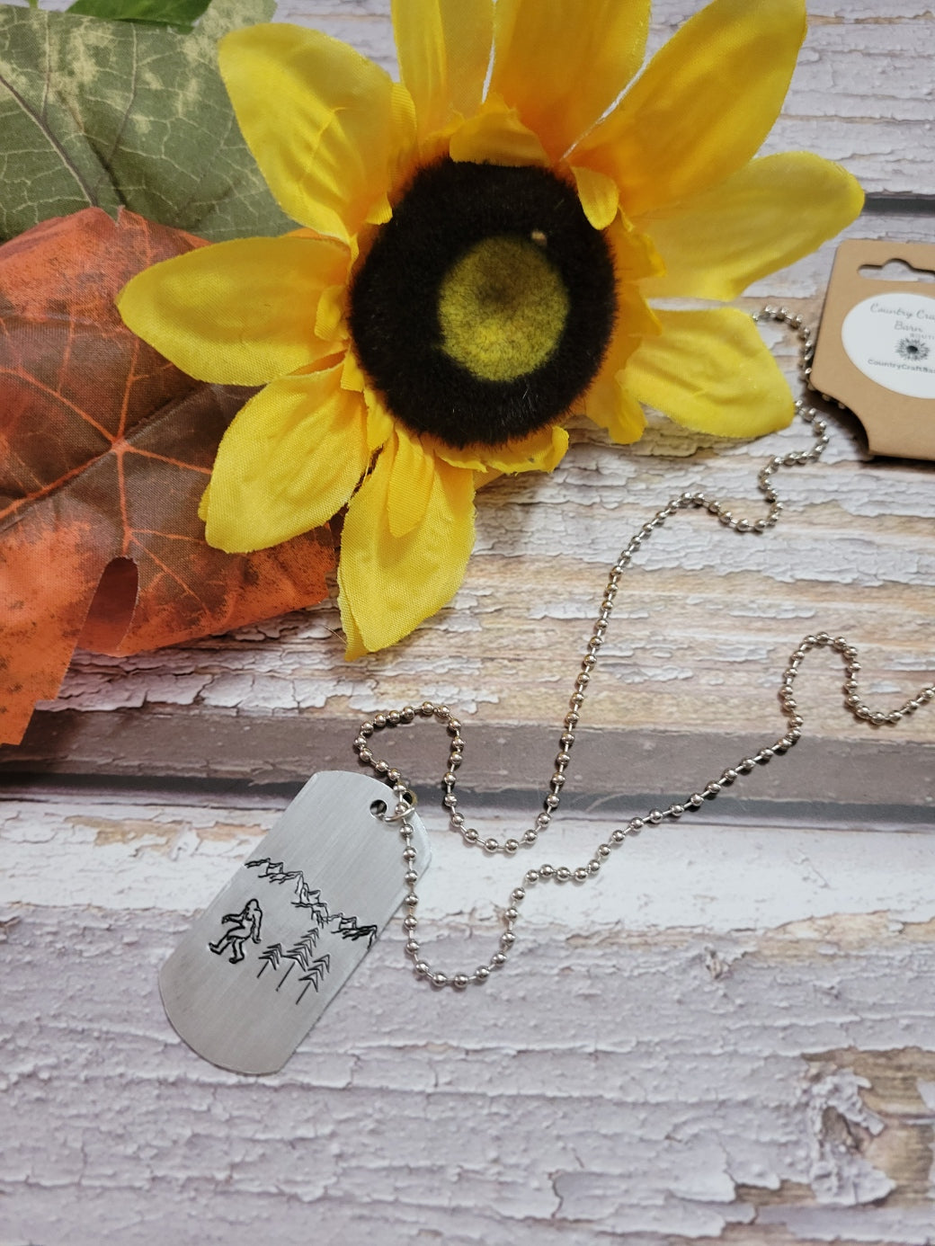 Bigfoot - Silver Country Craft Barn Necklace (NL-631)