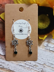 Sweet Dainty Floral - Green Country Craft Barn Earrings (#276)