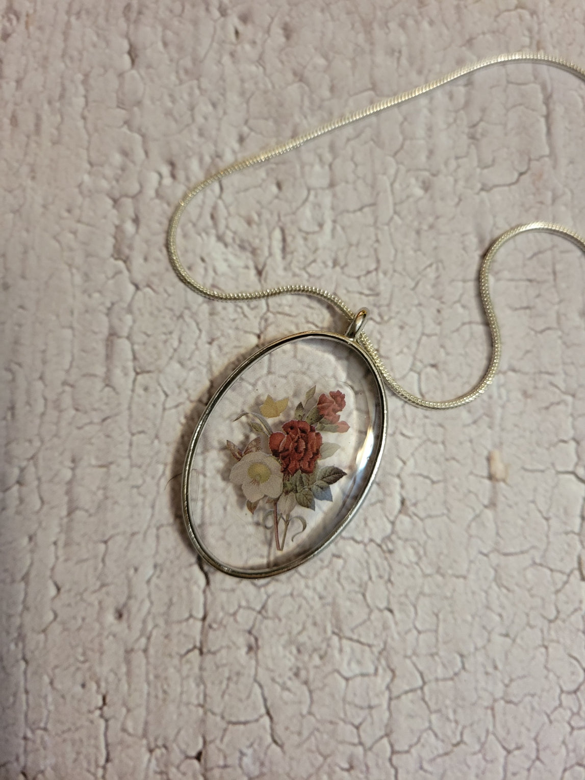 Fancy Them Flowers - Dark Pink Country Craft Barn Necklace