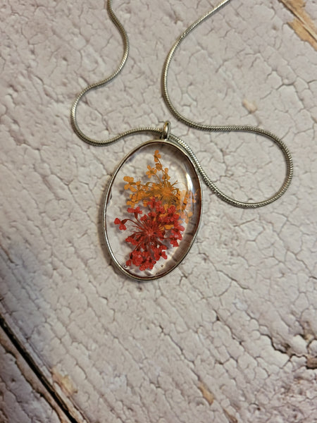 Firework Flower Display - Rust Country Craft Barn Necklace (#632)