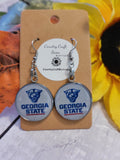 Georgia State - Blue Country Craft Barn Earrings (#283)