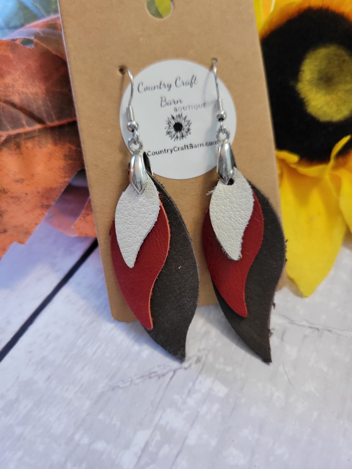 Triple Flame - Multi Country Craft Barn Earrings (E-279)