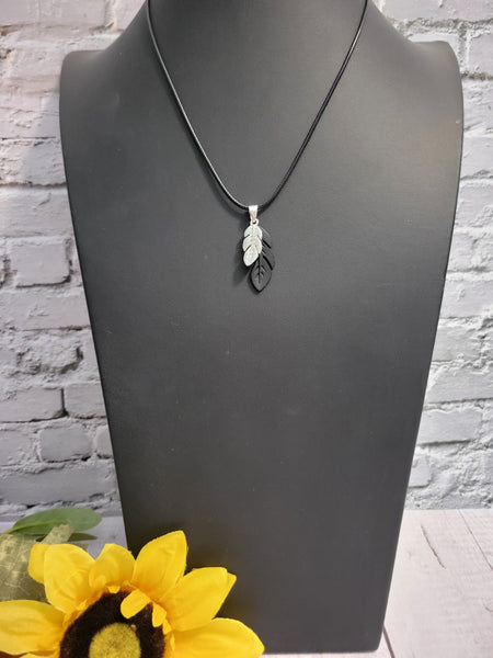 Layered Feather - Black Country Craft Barn Necklace (#637)