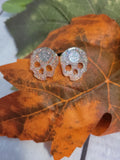 Skull - White Country Craft Barn Earrings (E-289)